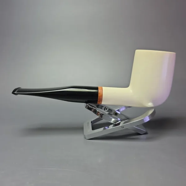 MBSD Meerschaum Deluxe Smooth Large Billiard Block Meerschaum Pipe, Briars-Mortise - Image 5