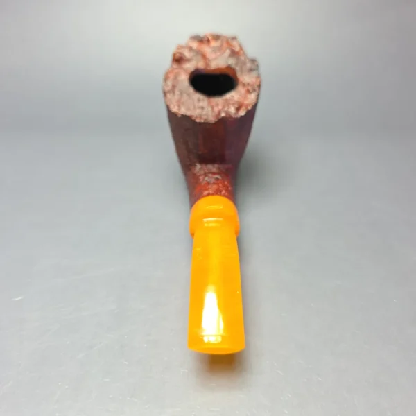 Nate Rose Sandblasted Dublin w/ Italian Lucite Handmade Briar Pipe, New - Image 6