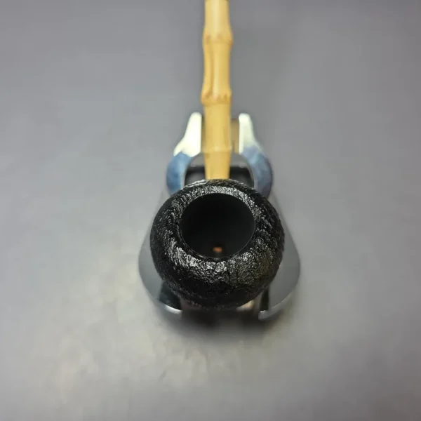 MBSD Briars Modern Masters 1 Sandblasted Peewit w/ Bamboo Briar Pipe, New - Image 6