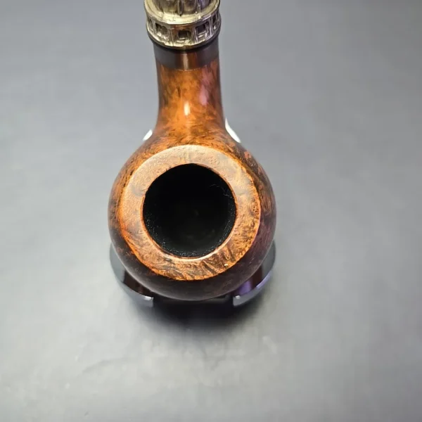 Mastro de Paja Unica Smooth Apple w/ Silver Estate Briar Pipe, Italian Estates, 9mm - Image 7