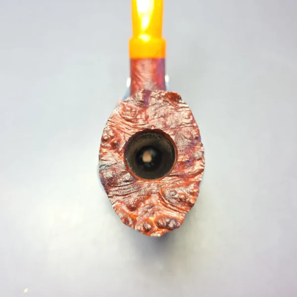 Nate Rose Sandblasted Dublin w/ Italian Lucite Handmade Briar Pipe, New - Image 7