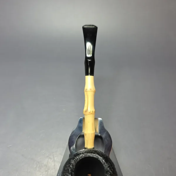 MBSD Briars Modern Masters 1 Sandblasted Peewit w/ Bamboo Briar Pipe, New - Image 7