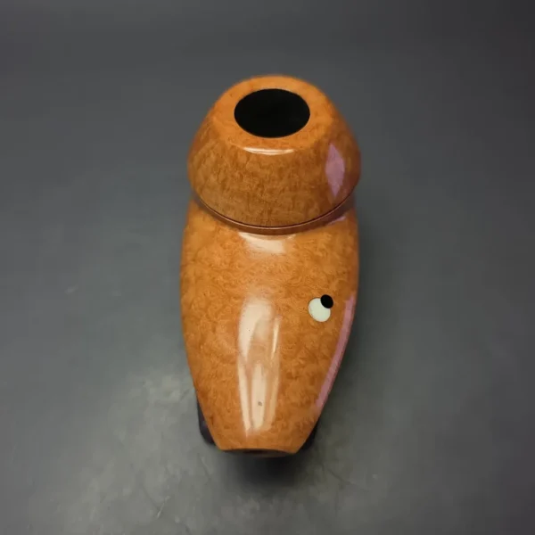 J Mouton Smooth All Briar Eskimo w/ Fossilized Walrus Handmade Briar Pipe, New - Image 8