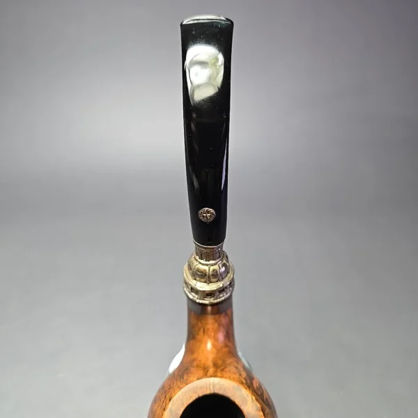 Mastro de Paja Unica Smooth Apple w/ Silver Estate Briar Pipe, Italian Estates, 9mm - Image 8