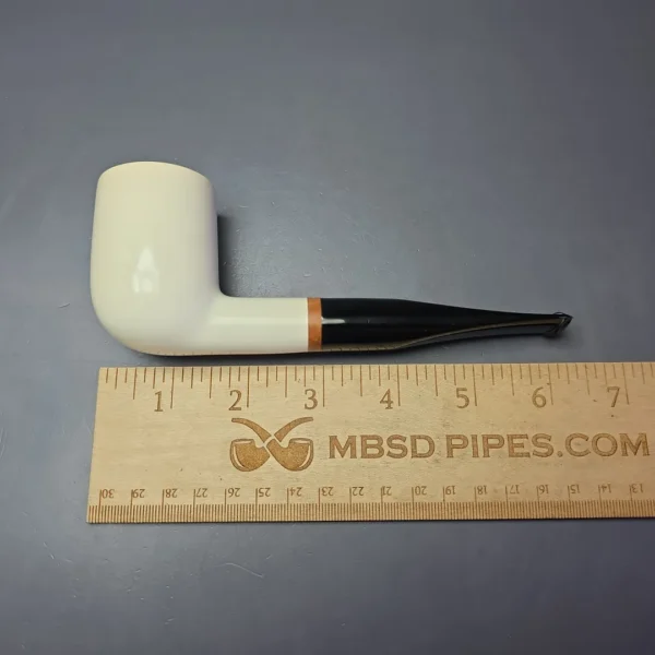 MBSD Meerschaum Deluxe Smooth Large Billiard Block Meerschaum Pipe, Briars-Mortise - Image 8