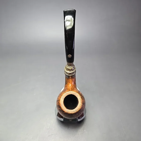 Mastro de Paja Unica Smooth Apple w/ Silver Estate Briar Pipe, Italian Estates, 9mm - Image 9