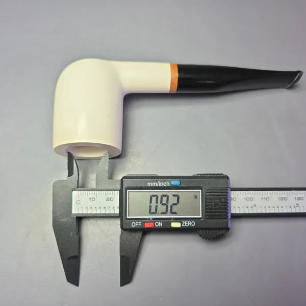 MBSD Meerschaum Deluxe Smooth Large Billiard Block Meerschaum Pipe, Briars-Mortise - Image 9