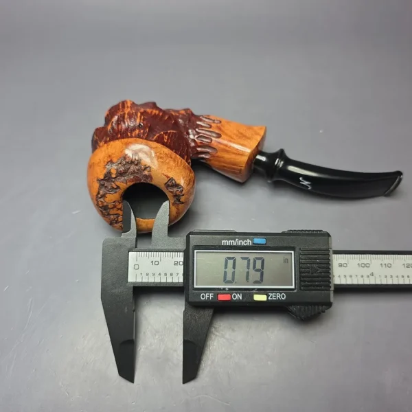 Nording Spruce Cone Partially Rusticated Freehand Estate Briar Pipe, Unsmoked - Image 9