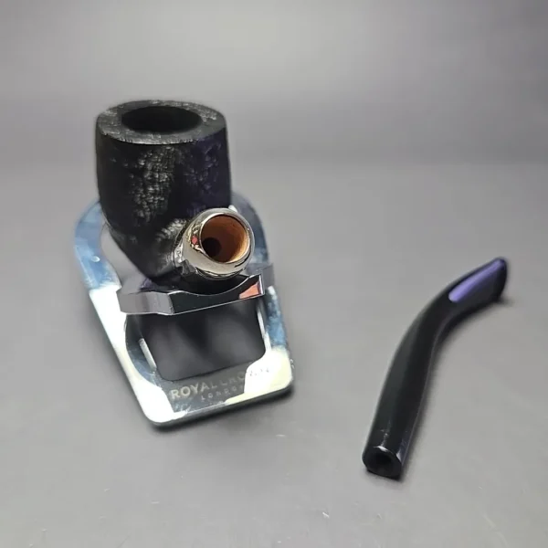 MBSD Briars Timeless Traditions 2 Sandblasted Bent Billiard w/ Silver Handmade Briar Pipe, New - Image 10