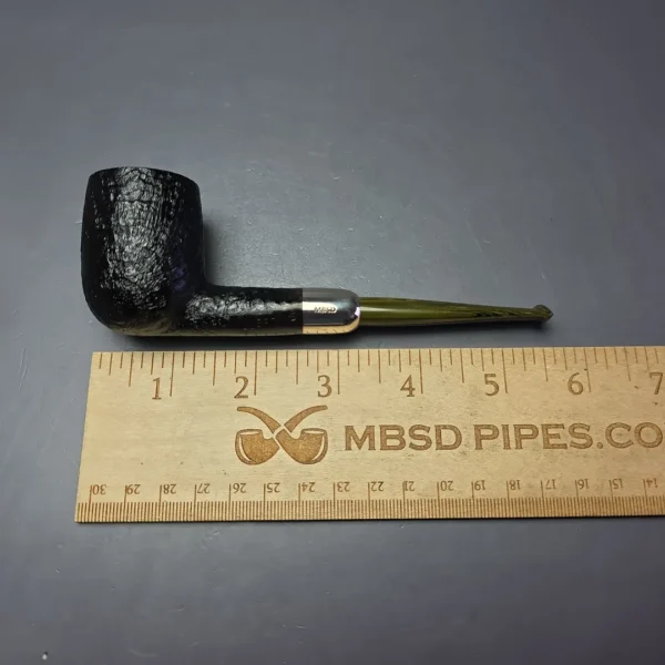 MBSD Briars Timeless Traditions 1 Sandblasted Billiard w/ Silver Handmade Briar Pipe, New - Image 10