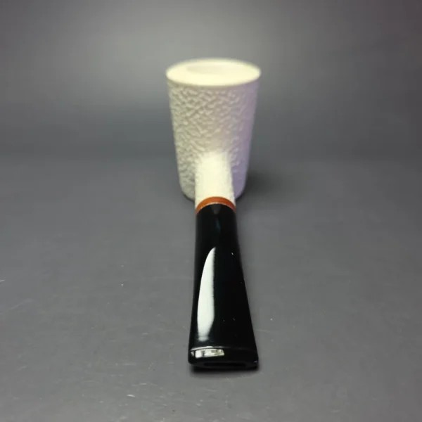 MBSD Meerschaum Deluxe Rusticated Poker Block Meerschaum Pipe, Briar-Mortise, New - Image 6