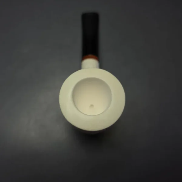 MBSD Meerschaum Deluxe Rusticated Poker Block Meerschaum Pipe, Briar-Mortise, New - Image 7