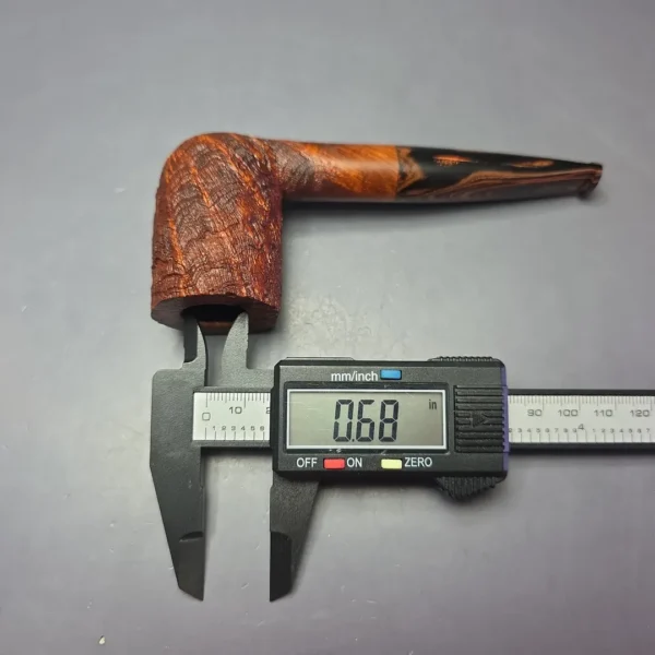 Nate Rose Contrast Sandblasted "LB" Billiard Handmade Briar Pipe, New - Image 11