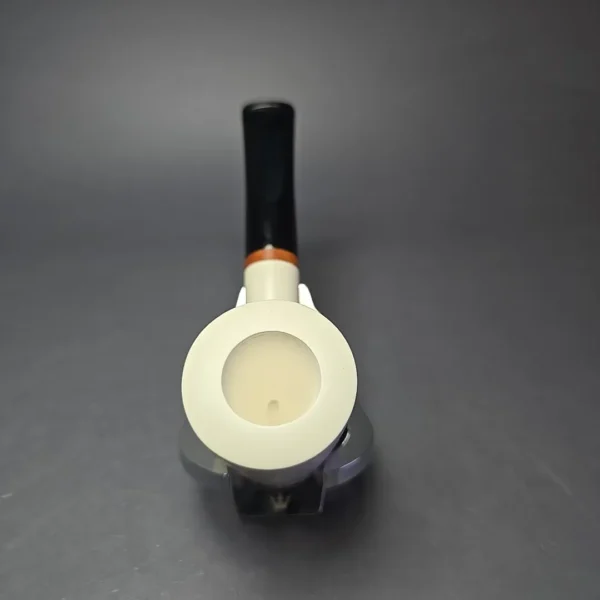 MBSD Meerschaum Deluxe Smooth Poker Block Meerschaum Pipe Briar-Mortise, New - Image 4