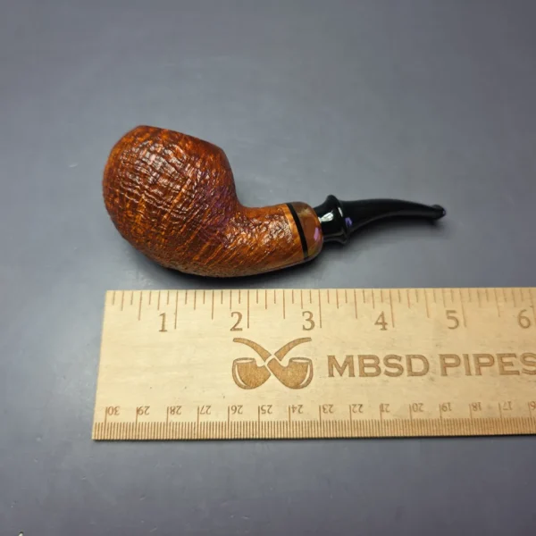Qi Studio Contrast Sandblasted Apple Estate Briar Pipe, Unsmoked - Image 10