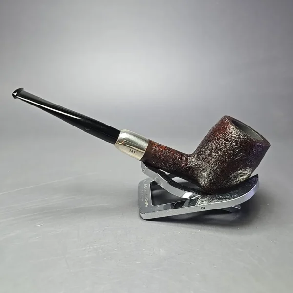 MBSD Briars Timeless Traditions 1 Sandblasted Billiard w/ Silver Handmade Briar Pipe, New - Image 7
