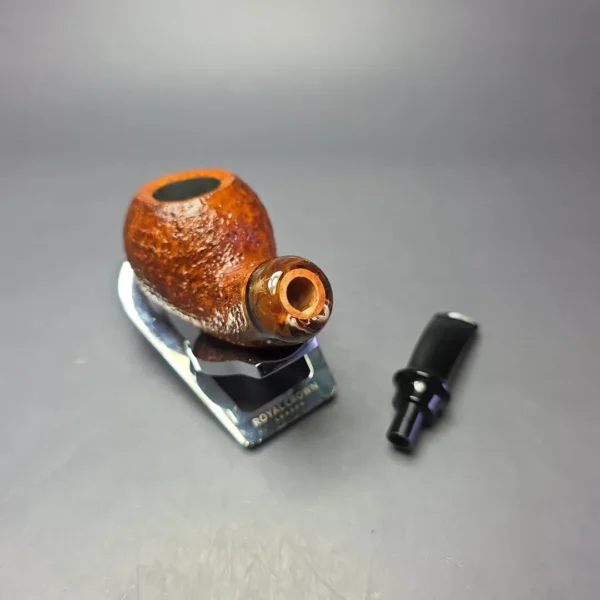 Qi Studio Contrast Sandblasted Apple Estate Briar Pipe, Unsmoked - Image 12