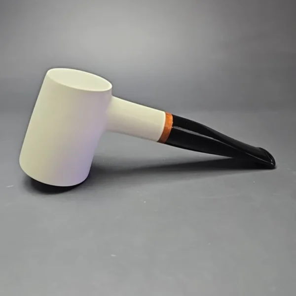 MBSD Meerschaum Deluxe Smooth Poker Block Meerschaum Pipe Briar-Mortise, New - Image 7