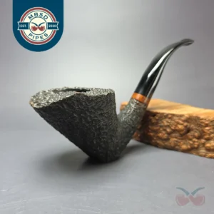 Randy Wiley 1999 Galleon XL Rusticated Freehand Sitter Estate Briar Pipe, American Estates