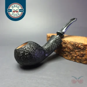 Buckeye Hand Made Sandblasted Slender Blowfish Briar Pipe, New