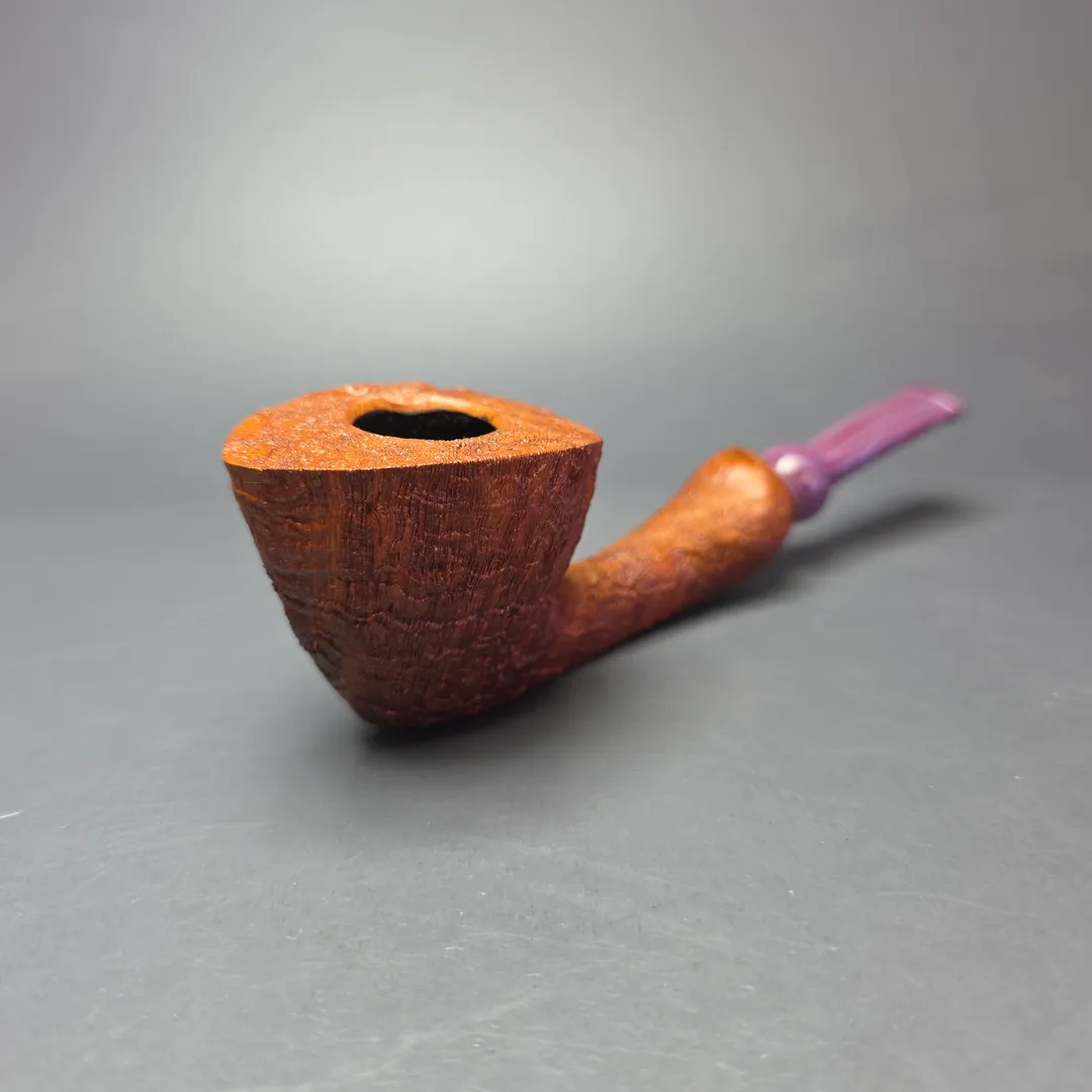 Nate Rose Sandblasted Long Shank Dublin Handmade Briar Pipe, New - Image 2