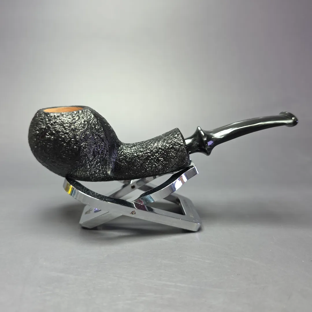 Buckeye Hand Made Sandblasted Slender Blowfish Briar Pipe, New - Image 2