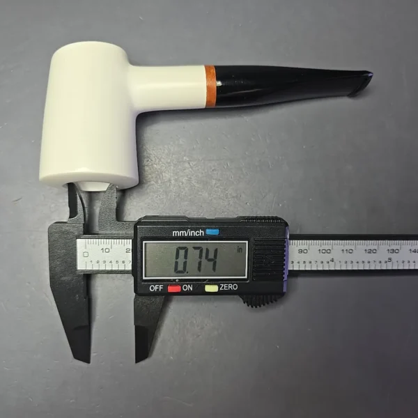 MBSD Meerschaum Deluxe Smooth Poker Block Meerschaum Pipe Briar-Mortise, New - Image 10