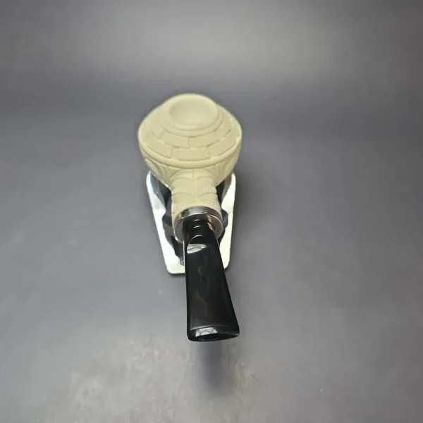 MBSD Meerschaum Silver Floral Bullcap Reverse Calabash Block Meerschaum Pipe, New - Image 5
