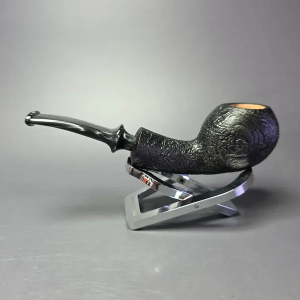 Buckeye Hand Made Sandblasted Slender Blowfish Briar Pipe, New - Image 4