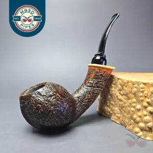 MBSD Briars Modern Masters 2 Sandblasted Blowfish w/ Boxwood Handmade Briar Pipe, New