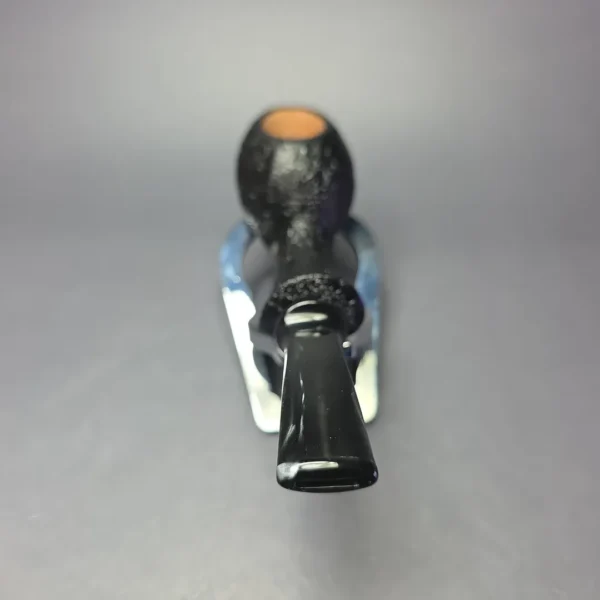 Buckeye Hand Made Sandblasted Slender Blowfish Briar Pipe, New - Image 5