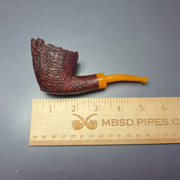 Nate Rose Sandblasted Dublin w/ Italian Lucite Handmade Briar Pipe, New - Image 11