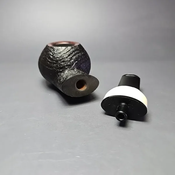 Luiz Lavos Sandblasted Tomato w/ Ivorite Estate Briar Pipe, Other Estates - Image 13