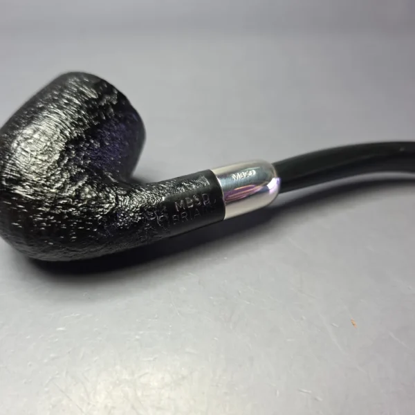 MBSD Briars Timeless Traditions 2 Sandblasted Bent Billiard w/ Silver Handmade Briar Pipe, New - Image 8