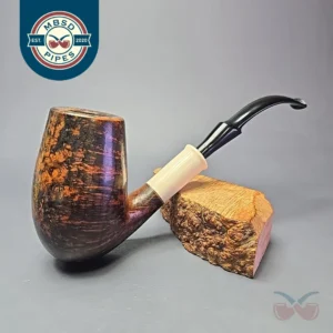 Sean Reum Magnum Eggshell Sandblasted Egg w/ Ivorite Estate Briar Pipe, American Estates