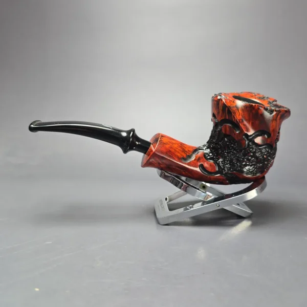 Nording Moss Partially Rusticated Freehand Estate Briar Pipe, Unsmoked - Image 4