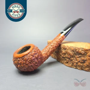 Don Carlos Two Note Partially Rusticated Squat Tomato Estate Briar Pipe, Italian Estates