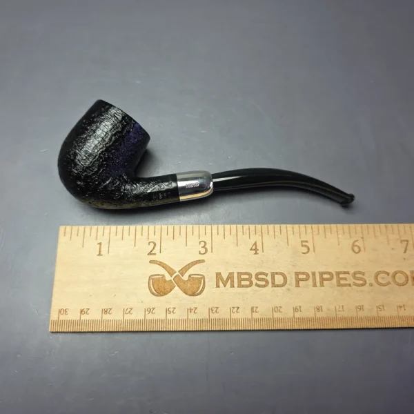 MBSD Briars Timeless Traditions 2 Sandblasted Bent Billiard w/ Silver Handmade Briar Pipe, New - Image 9