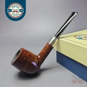 MBSD Briars Timeless Traditions 1 Smooth Billiard w/ Silver Handmade Briar Pipe, New