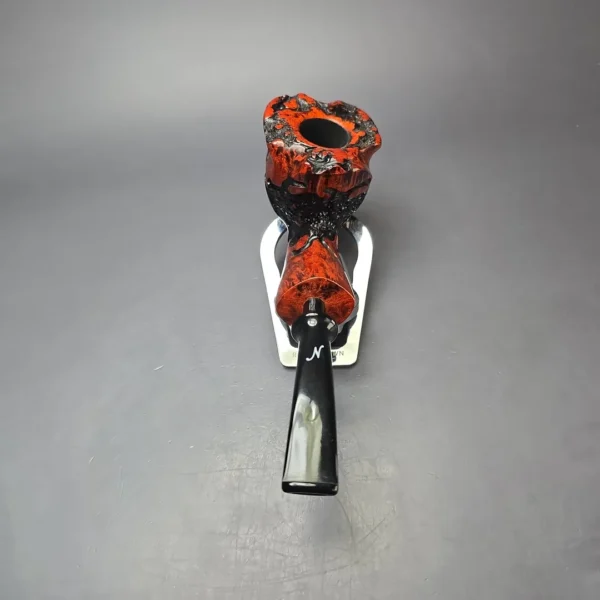 Nording Moss Partially Rusticated Freehand Estate Briar Pipe, Unsmoked - Image 5