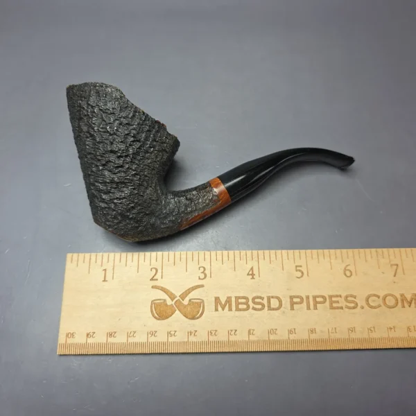 Randy Wiley 1999 Galleon XL Rusticated Freehand Sitter Estate Briar Pipe, American Estates - Image 9