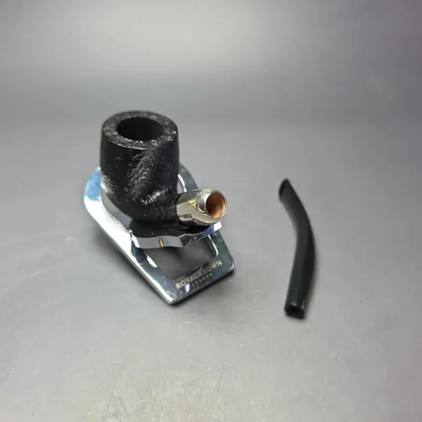 MBSD Briars Timeless Traditions 2 Sandblasted Bent Billiard w/ Silver Handmade Briar Pipe, New - Image 11