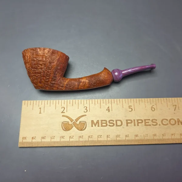 Nate Rose Sandblasted Long Shank Dublin Handmade Briar Pipe, New - Image 10