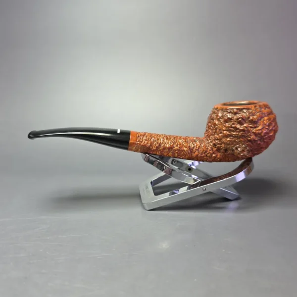 Don Carlos Two Note Partially Rusticated Squat Tomato Estate Briar Pipe, Italian Estates - Image 4