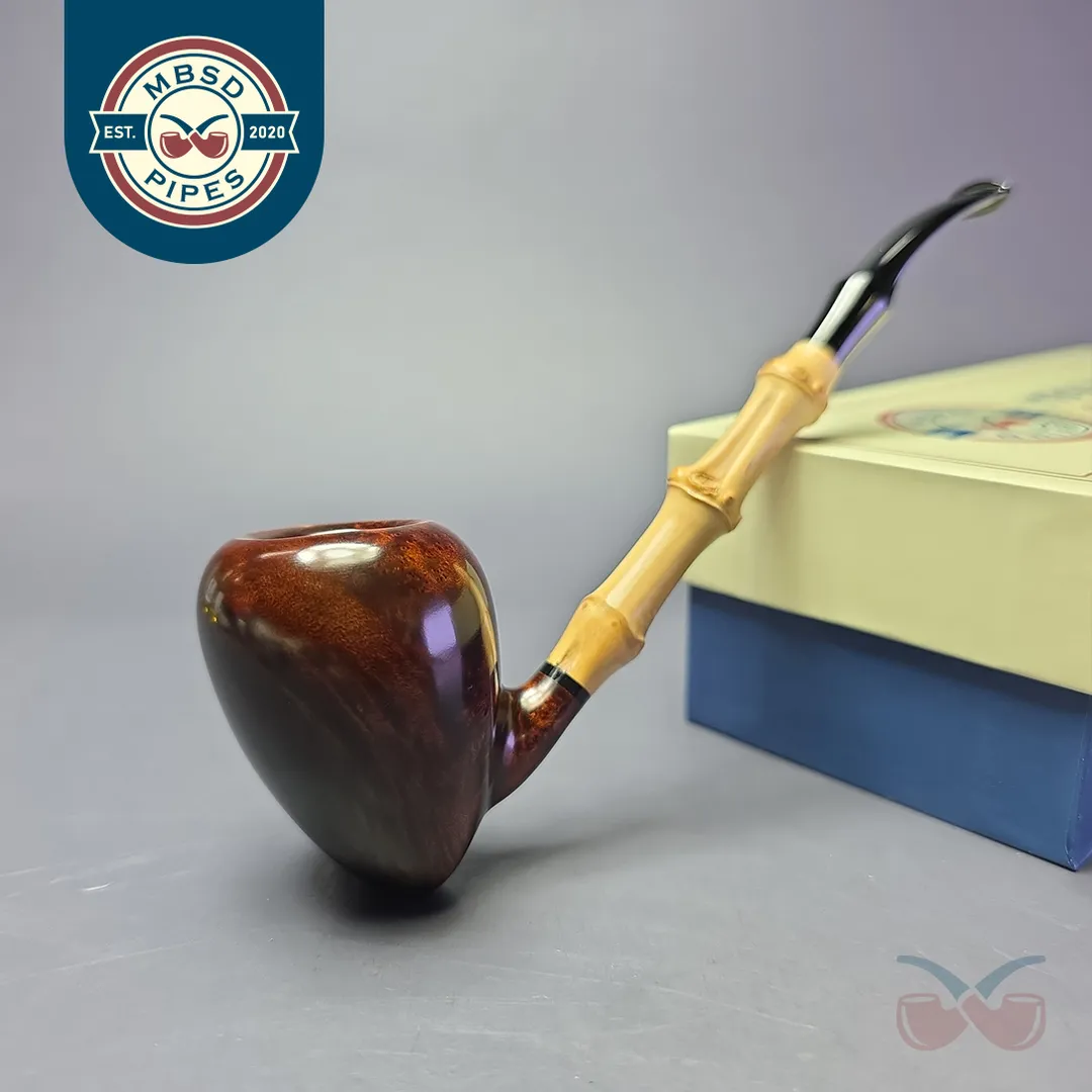 MBSD Briars Modern Masters 1 Smooth Peewit w/ Bamboo Briar Pipe, New