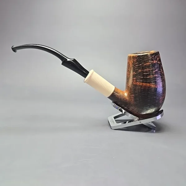 Sean Reum Magnum Eggshell Sandblasted Egg w/ Ivorite Estate Briar Pipe, American Estates - Image 5