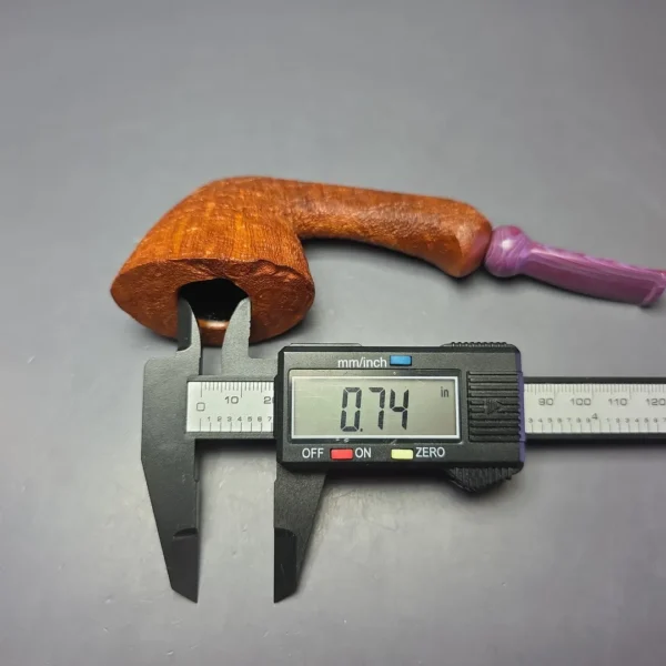 Nate Rose Sandblasted Long Shank Dublin Handmade Briar Pipe, New - Image 11