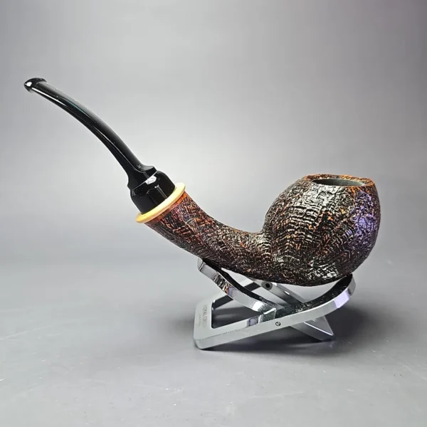 MBSD Briars Modern Masters 2 Sandblasted Blowfish w/ Boxwood Handmade Briar Pipe, New - Image 7