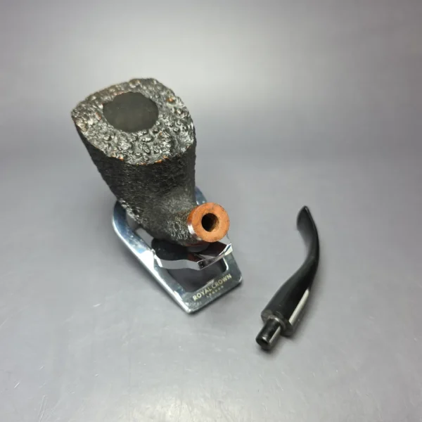 Randy Wiley 1999 Galleon XL Rusticated Freehand Sitter Estate Briar Pipe, American Estates - Image 11