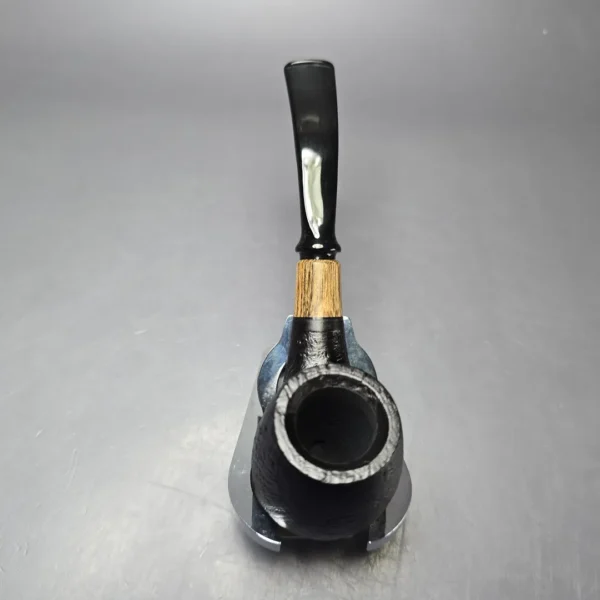 MBSD Briars by Piero Vitale Black Sandblasted Brandy w/ Olivewood Briar Pipe, New - Image 7